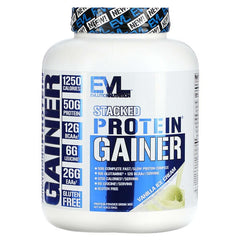 EVLution Nutrition, Stacked Protein Gainer, Vanilla Ice Cream, 6 lbs (2.72 kg)