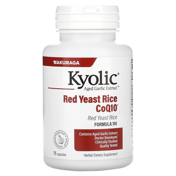 Kyolic, Aged Garlic Extract, Red Yeast Rice Plus CoQ10, 75 Capsules