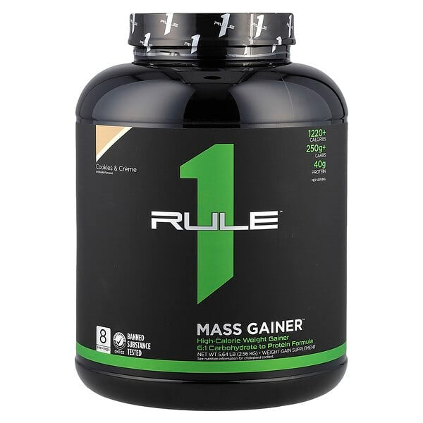 Rule One Proteins, Mass Gainer, Cookies & Creme, 5.64 lb (2.56 kg)