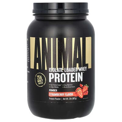 Animal, Animal, Isolate Loaded Whey Protein Powder, Strawberry, 2 lb (907 g)
