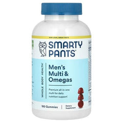 SmartyPants, Men's Multi & Omegas Gummies, Lemon Creme, Blueberry and Blackberry, 180 Gummies