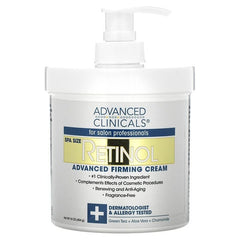 Advanced Clinicals Retinol, Advanced Firming Cream, Fragrance Free, 16 oz (454 g)