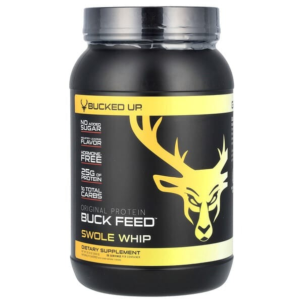 bucked up protein, Buck Feed, Original Protein, Swole Whip, 32.8 oz (930 g)