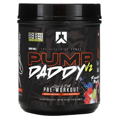Non Stim Pre Workout, Freedom Rocks, Pump Daddy V2,, 1.5 lb (668 g), RYSE