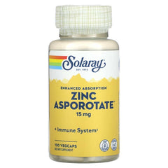 Solaray, Enhanced Absorption, Zinc Asporotate , 15 mg , 100 VegCaps