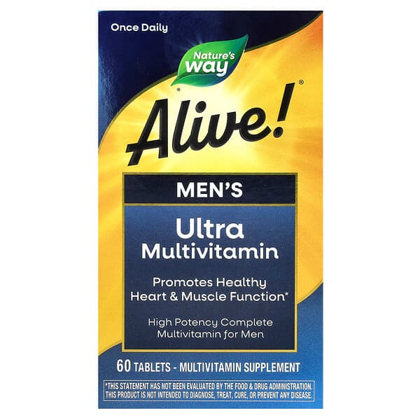 nature’s way alive once daily men’s, Ultra Multivitamin, 60 Tablets