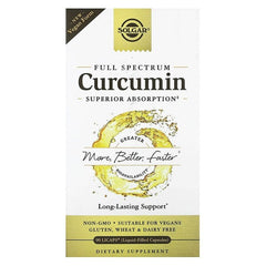 Solgar Full Spectrum Curcumin, 90 LiCaps