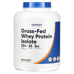 Nutricost Grass Fed Whey Protein, Isolate, Unflavored, 5 lb (2,268 g)