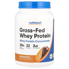 Nutricost, Grass-Fed Whey Protein Concentrate, Chocolate PB, 2 lbs (907 g)