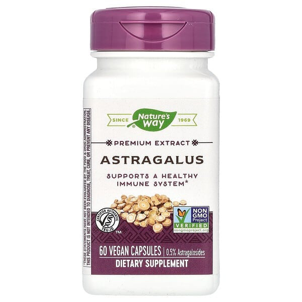 Nature's Way, Premium Extract, Astragalus, 60 Vegan Capsules