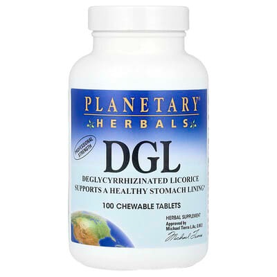 Planetary Herbals, DGL, 100 Chewable Tablets
