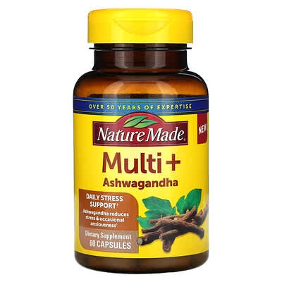 Nature Made, Multi + Ashwagandha, 60 Capsules