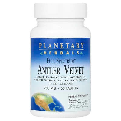 Planetary Herbals, Full Spectrum™ Antler Velvet, 250 mg, 60 Tablets (125 mg per Tablet)