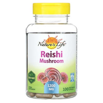 Nature's Life, Reishi Mushroom, 1,200 mg, 100 Vegetarian Capsules (600 mg per Capsule)