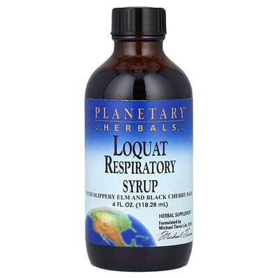 Planetary Herbals, Loquat Respiratory Syrup, 4 fl oz (118.28 ml)