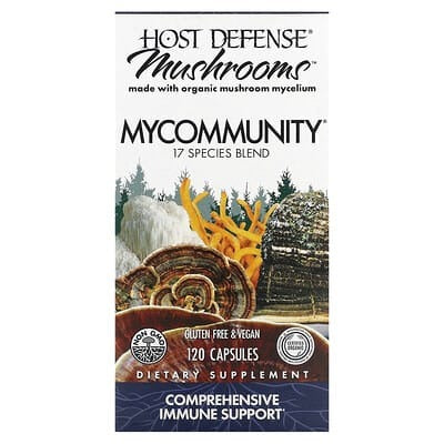 Host Defense, Mushrooms, MyCommunity, 120 Capsules