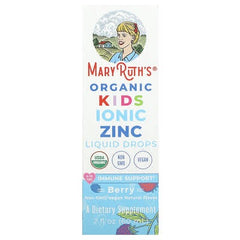 MaryRuth's, Organic Kids Ionic Zinc Liquid Drops, 4-13 Years, Berry, 2 fl oz (60 ml)