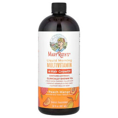 MaryRuth's, Liquid Morning Multivitamin + Hair Growth , Peach Mango, 30 fl oz (887 ml)