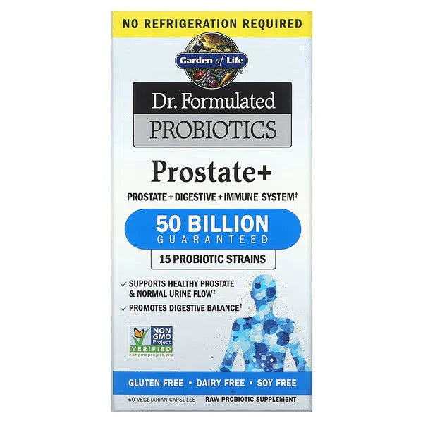 Garden of Life, Dr. Formulated Probiotics, Prostate+, 60 Vegetarian Capsules