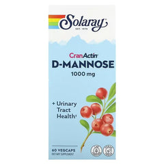 Solaray D Mannose, CranActin, Urinary Tract Health, 1,000 mg, 60 VegCaps