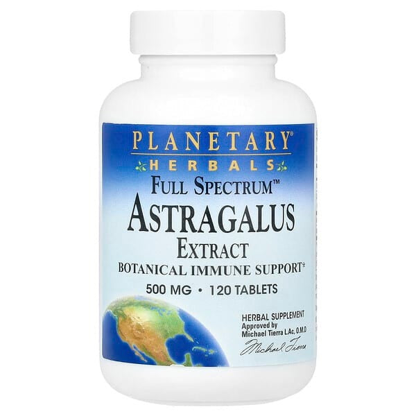Planetary Herbals, Full Spectrum™ Astragalus Extract, 500 mg, 120 Tablets (250 mg each Tablet)