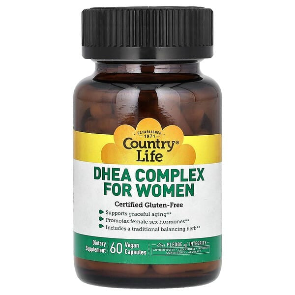 Country Life DHEA Complex, for Women, 60 Vegan Capsules