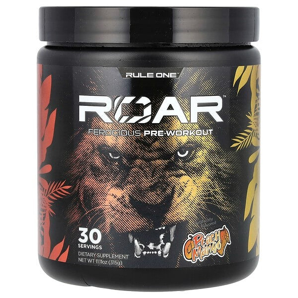 Rule One Proteins, Roar, Ferocious Pre-Workout, Peach Mango, 11.11 oz (315 g)