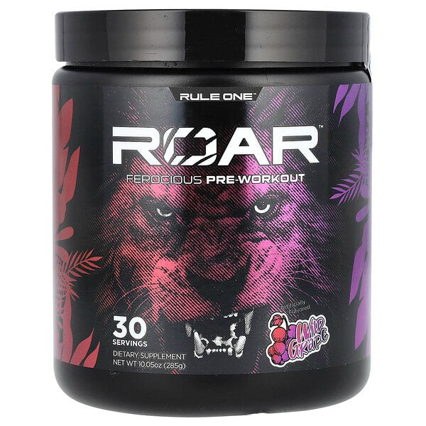 Rule One Proteins, Roar, Ferocious Pre-Workout, Wild Grape, 10.05 oz (285 g)