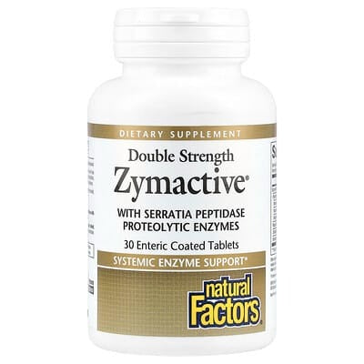 Natural Factors, Zymactive, Double Strength, 30 Enteric Coated Tablets
