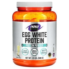 now egg white protein, NOW Foods, Sports, Egg White Protein, Creamy Vanilla, 1.5 lbs (680 g)