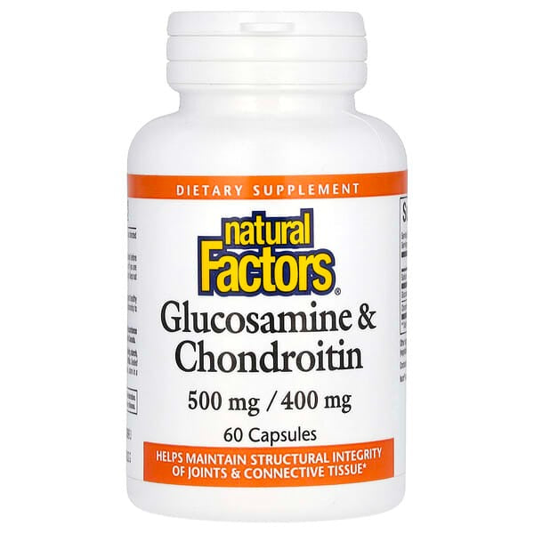 Natural Factors, Glucosamine & Chondroitin, 60 Capsules