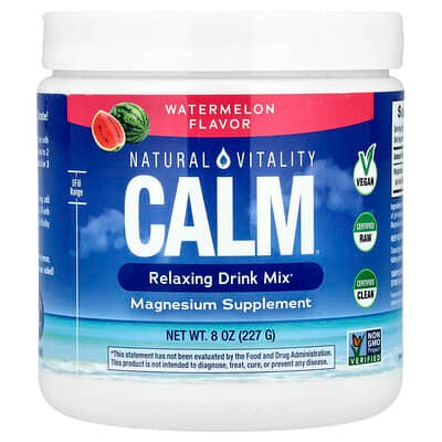 Natural Vitality, CALM®, Relaxing Drink Mix, Watermelon, 8 oz (227 g)