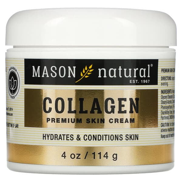Mason Natural Collagen, Premium Skin Cream, Pear Scented, 4 oz (114 g)