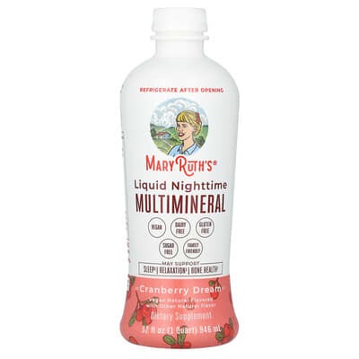 MaryRuth's, Liquid Nighttime Multimineral, Cranberry Dream, 32 fl oz (946 ml)
