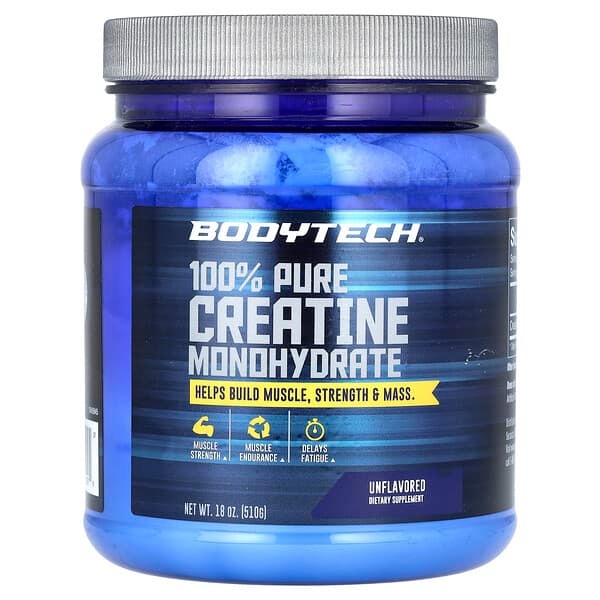 BodyTech, 100% Pure Creatine Monohydrate, Unflavored, 18 oz (510 g)