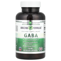 Amazing Nutrition, GABA, 750 mg, 100 Veggie Capsules