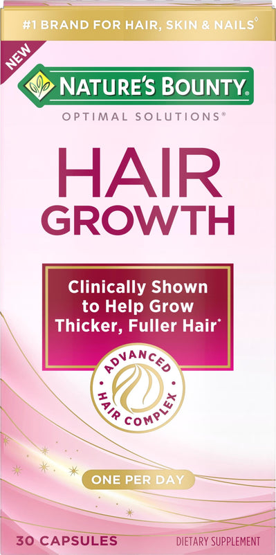 Nature Bounty Hair Growth, one per day, 30 Capsules