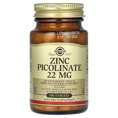 Solgar Zinc, Picolinate, 22 mg, 100 Tablets