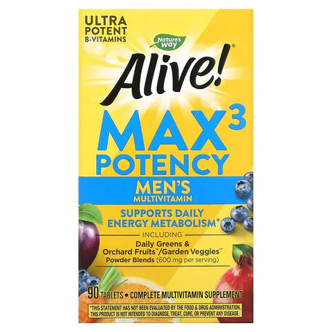 nature's way alive max potency multivitamin, Men's Multivitamin, 90 Tablets