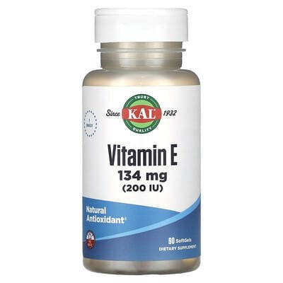 KAL, Vitamin E, 134 mg (200 IU), 90 SoftGels