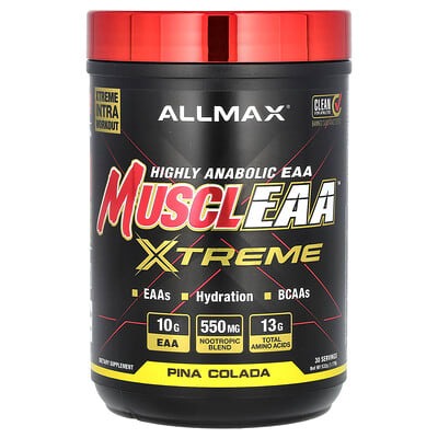 ALLMAX, MUSCLEAA™ Xtreme, Pina Colada, 1.17 lb (532 g)