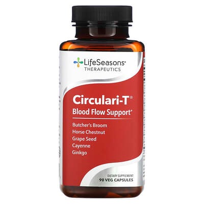 LifeSeasons, Circulari-T, Blood Flow Support, 90 Veg Capsules
