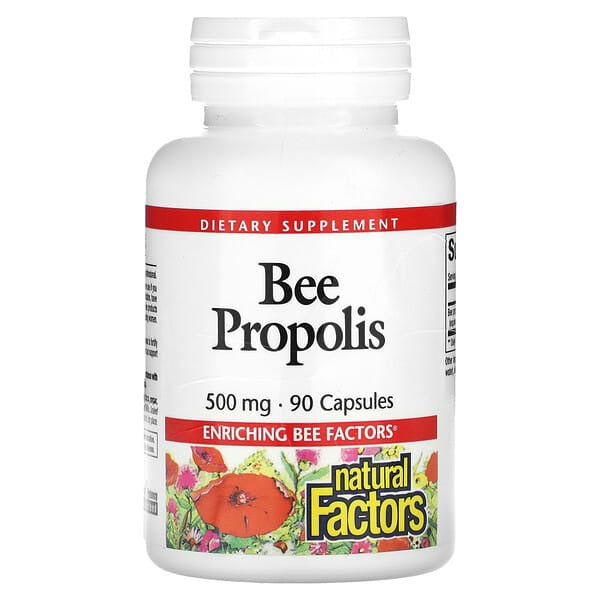 Natural Factors Bee Propolis, 500 mg, 90 Capsules