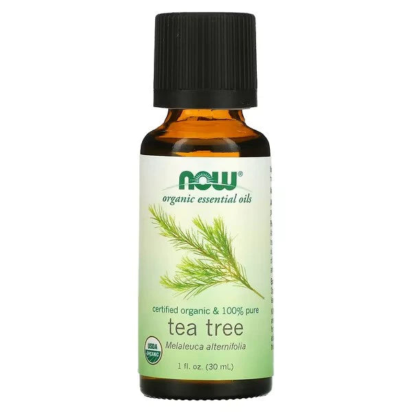 NOW Foods, Organic Essential Oils, Tea Tree, 1 fl oz (30 ml), now essential oils
