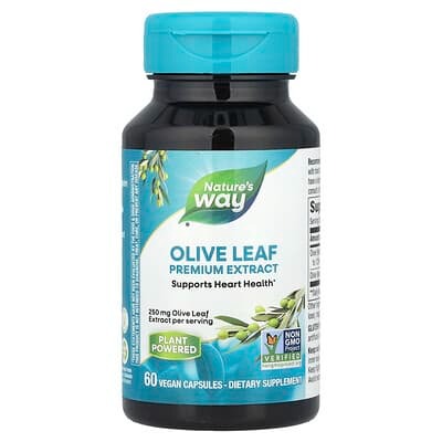 Nature's Way, Olive Leaf, Premium Extract, 250 mg, 60 Vegan Capsules