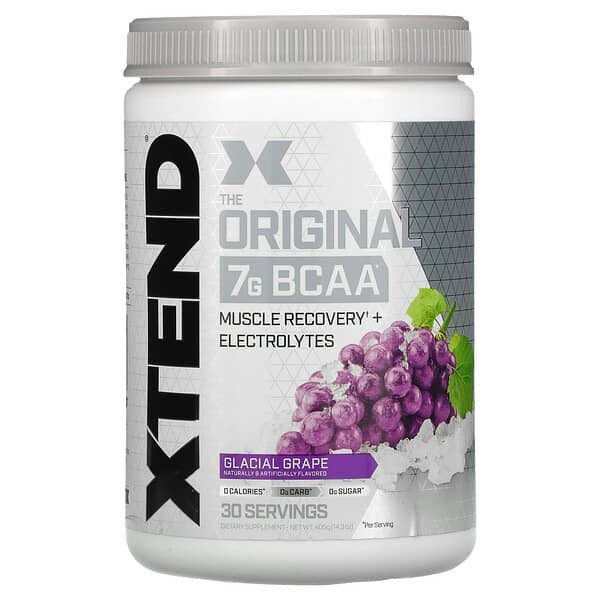 xtend bcaas, The Original 7G BCAA, Glacial Grape, 14.3 oz (405 g)