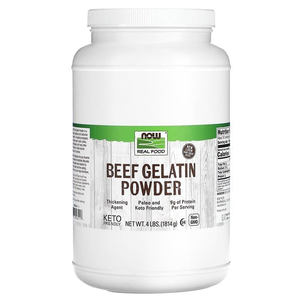 NOW Foods, Real Food, Beef Gelatin Powder, 4 lbs (1,814 g)