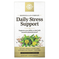 Solgar, Rhodiola & B-Complex, Daily Stress Support, 60 Vegetable Capsules