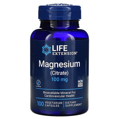 Life Extension Magnesium, (Citrate), 100 mg, 100 Vegetarian Capsules