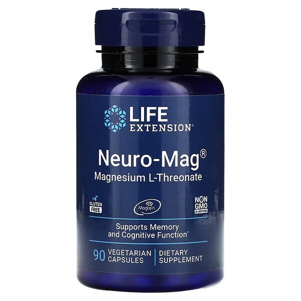 neuro mag magnesium l threonate, neuro mag life extension Magnesium L-Threonate, 90 Vegetarian Capsules